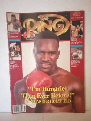 $19.99 • Buy THE RING BOXING MAGAZINE JULY 1990 EVANDER HOLYFIELD VINTAGE MUHAMMAD ALI Vtg