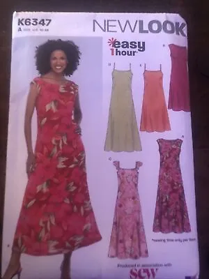 New Look K6347 Maxi Dress Sewing Pattern Size Us 10-22 Uncut • £7.99