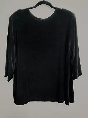 Vikki Vi Classic Stretchy Blouse Shirt Top Women's Plus 2X 3/4 Sleeve USA • $35.70