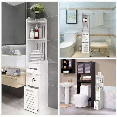 Organizer Cupboard Toilet Cabinet Bathroom Standing Rack Holder Shelf Storage • $32.69