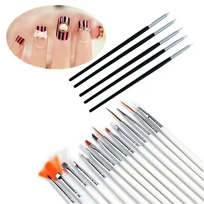 20pcs Nail Art Brush Set Flower Brush With Silicon Dotting Pen Nail Art Tools • $5.99