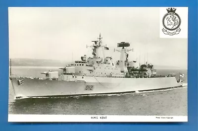 H.m.s.kent.d12.royal Navy Destroyer.postcard • £3.50