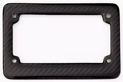 Real 100% Carbon Fiber Motorcycle License Plate Frame Orignial 3K With Free Caps • $21.95