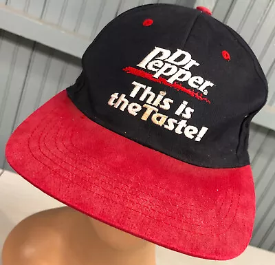 VTG Dr. Pepper Soda Pop This Is The Taste Snapback Baseball Cap Hat  • $13.73