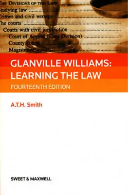 Glanville Williams: Learning The Law ATH Smith Used; Good Book • £3.36