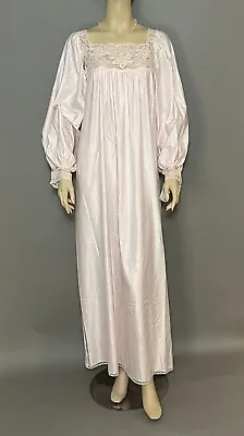 Vintage Lucie Ann Nightgown Long Sleeves Pink Size Large New With Tag • $74.99