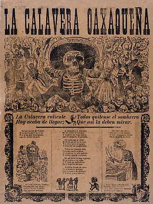 Mexican POSTER Decoration.Oaxaca Skeleton.Art Decor.Dia De Los Muertos.849 • $18