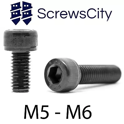 Black Cap Head Screws Allen Socket Bolts High Tensile 12.9 Steel M5 M6 • £181.84