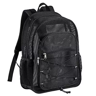 Heavy Duty Mesh Backpack See Through College Mesh Backpack Semi-transparent... • $43.16