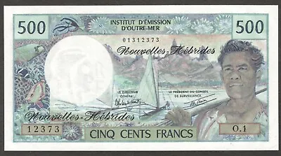 New Nouvelles Hebrides Vanuatu 500 Francs P-19c 1979 GEM UNC Emboss • $19.99