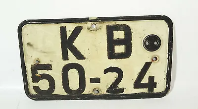 GDR Number Plate License Plate KB 50-24 Classic Car Vintage Collector • $58.16