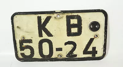 GDR Number Plate License Plate KB 50-24 Classic Car Vintage Collector • $60.43