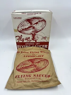 Formis Mfg. Atomic-Jet Flying Saucer Helicopter Gyro Toy Lot With Box Vintage • $148.50