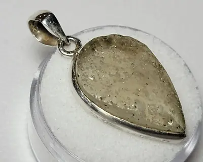 Libyan Desert Glass Meteorite Tektite Pendant .925 Silver 3.50 Grams • £29.87