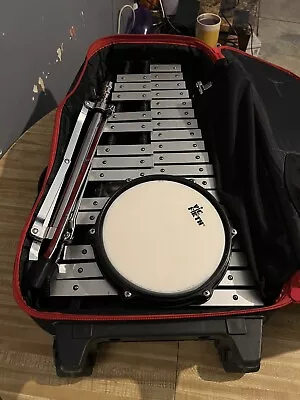 Vic Firth 32 Key Xylophone Bell Kit Percussion Pad Stand & Rolling Case 081958 • $200