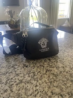 Versace Belt Bag Black Travel Pouch Fanny Pack Crossbody Medusa Designer Unisex • $30