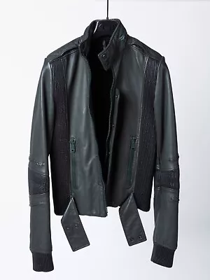 Daft Punk Dior Homme Rare Prototype Sample Hedi Slimane Green Leather Jacket • $10000