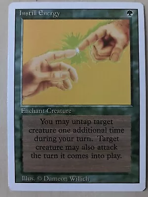 Magic The Gathering Card Game Revised Edition Green Card Instill Energy • £4.99