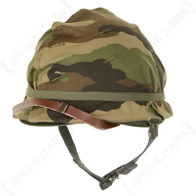 WW2 Repro US M1 Style Headwear With Liner And Woodland Camo Cover Vietnam • £52.95