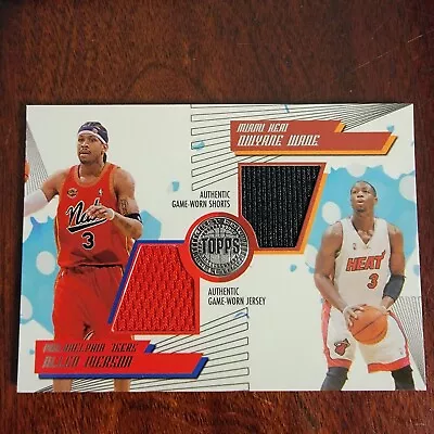 Topps First Row Basketball 2005-06 Allen Iverson Dwyane Wade Jersey/Shorts Card • $65.95