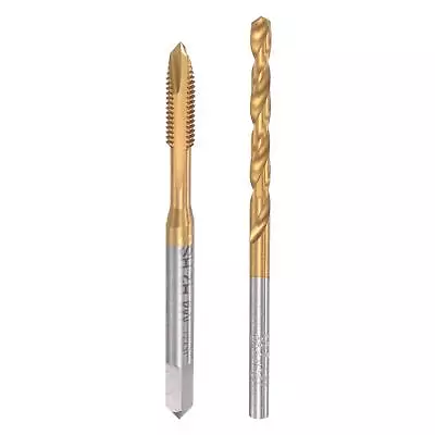 M4 X 0.7 Spiral Point Tap 3.3mm Drill Bit Set High Speed Steel Titanium Plated • $14.49