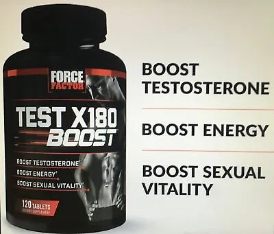 Force Factor Test X180 BOOST Increase Energy Libido And Lean Muscle Exp 09/25 • $26.99