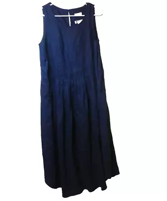 Malvin I Love Linen Dress Womens Large Keyhole Back With Pockets Midi Sleeveless • $28.49