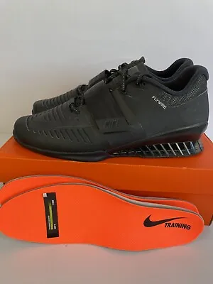 Nike Romaleos 3 Weightlifting Shoe Black Size 12 AO7987-001 Triple Black • $177.66