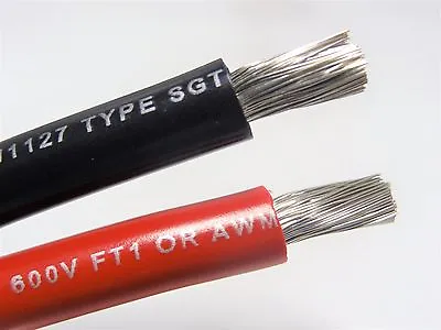 2 Awg Gauge Black & Red Marine Tinned Battery Cable Boat Wire Usa 50' Ea =100 • $280