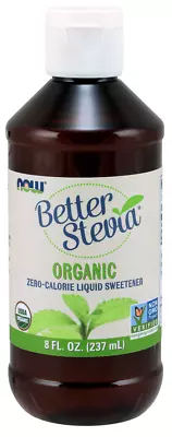 Now Foods BETTER STEVIA ORGANIC 8 Fl Oz - Zero-Calorie Liquid Sweetener Exp 2029 • $20.99