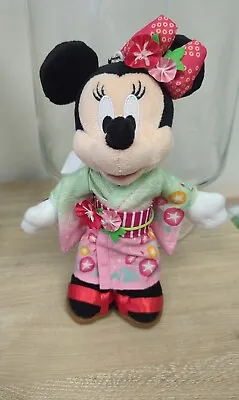 Tokyo Disney Resort Minnie Mouse Kimono Japanese Dress Plush Doll Badge/Keychain • $29.99