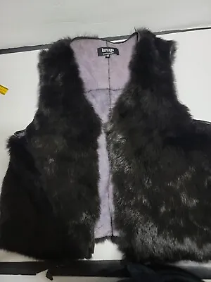 Vintage Copenhagen Lanugo Mink Fur Leather Vest Black Medium  Sz 42 • $123