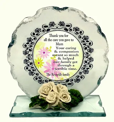 £29.99 • Buy Nurse Doctor Thank You Poem Cut Glass Plaque Personalised Gift