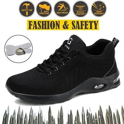 Mens Safety Shoes Work Shoes Indestructible Boots  Steel Toe Sneakers Breathable • $40.64