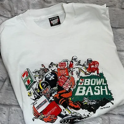 7-11 Bowl Bash T-shirt XL Screen Stars Best USA 50/50 Single Stitch Mort Drucker • $229.99