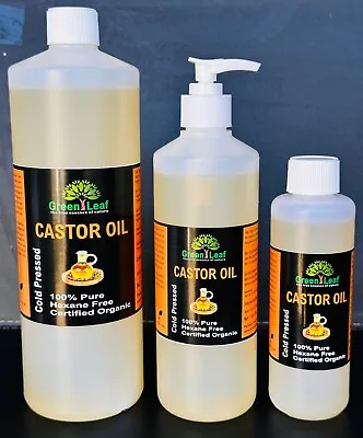 ✅Castor Oil Organic 100% Purecold PressedHexane Free 100ml  500ml 1000 ML✅ • $33