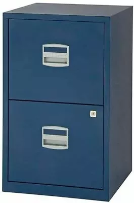 £114.99 • Buy Bisley A4 Filing Cabinet Metal 2 Drawer Oxford Blue | 24 Hour Weekday Delivery