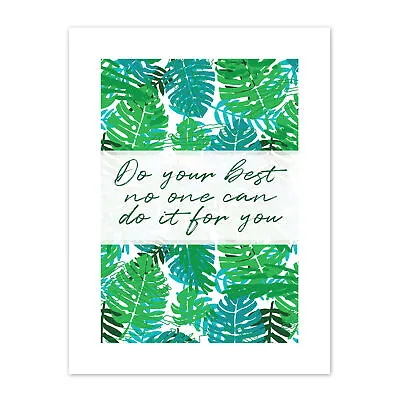 £12.99 • Buy Motivational Do Your Best Jungle Green Typography Canvas Wall Art Print