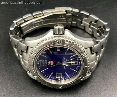 Tag Heuer BA0554 Stainless Steel Link Band Watch With Sapphire Blue Face (+COA) • $199.99