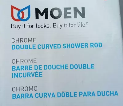 Moen DN2141CH 60  Double Curved Shower Rod In Polished Chrome *READ* • $49.99