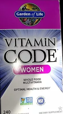 Garden Of Life Vitamin Code Women Multivitamins - 240 Capsules • $44.99