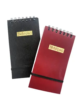2 X A7 Wiro Notepad - Lined Paper Notebook Elastic Strap 100 Sheets Per Pad • £4.40