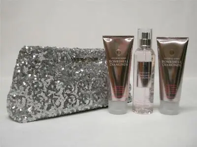 NWT VICTORIA SECRET*BOMBSHELL DIAMONDS*4pc GIFT SET Mist Lotion Wash & Purse • $89.99