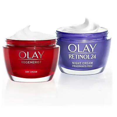 Olay Regenerist Day Cream And Retinol 24 Night Cream Skin Care Sets 50ml • £60.49