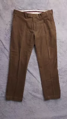 Polo Ralph Lauren Corduroy Pants Mens 34x30 Golf Stretch Comfort Brown Grunge • $26.95