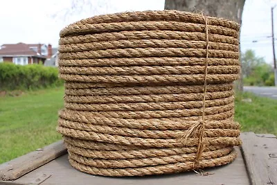 Civil War Reenactment Camp/Tent Authentic Twisted Manila Hemp Rope 1/2  X 50' • $31