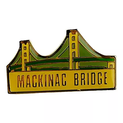 Vintage Mackinac Bridge Lapel Pin Michigan Travel Souvenir Gift • $12