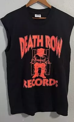 Death Row Records Shirt Mens Large Cut Off Sleeves Tank Black • $9.99