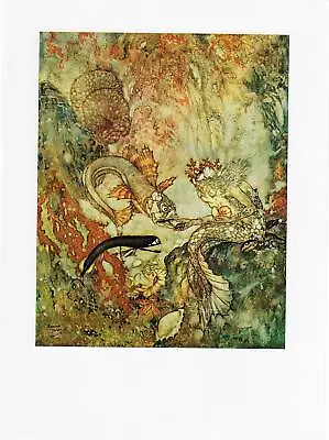 The Little Mermaid Hans Andersen Stories Edmund Dulac  [1911]  The Merman King • $17