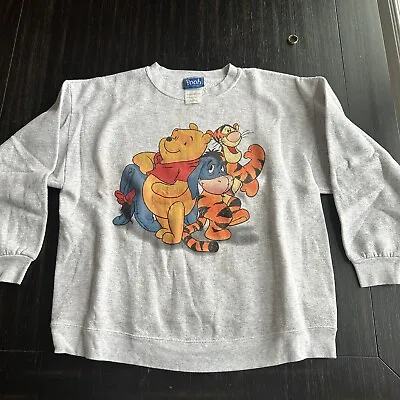 Vintage 90s Disney’s Winnie The Pooh Blue Sweatshirt L Eeyore • $25